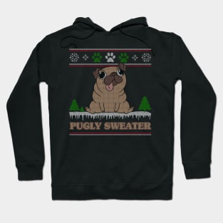 Pugly Sweater Ugly Christmas Sweater Funny Pug Hoodie